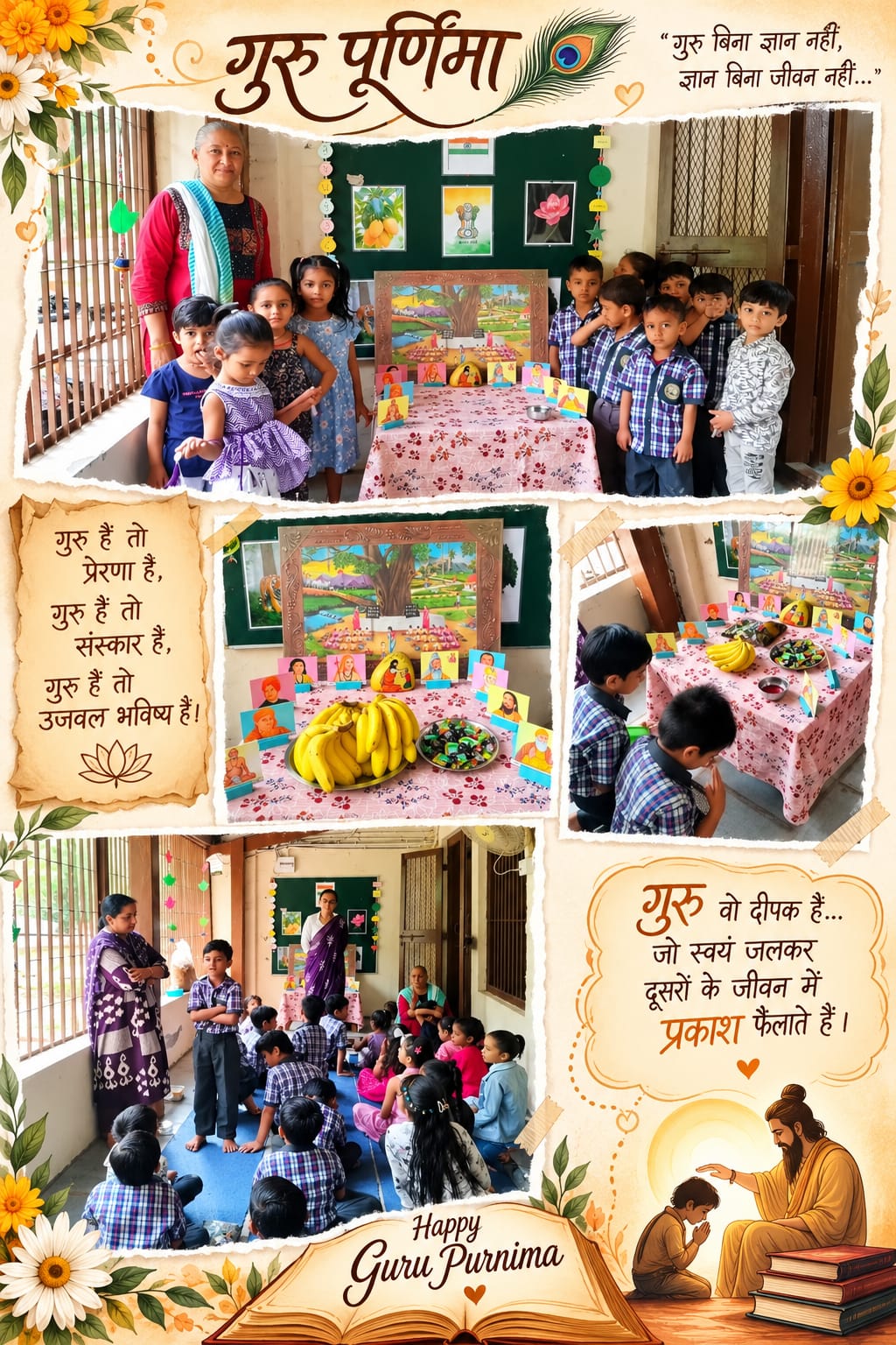 Guru Purnima was celebrated with devotion across Gujarat Vidyapith's schools.